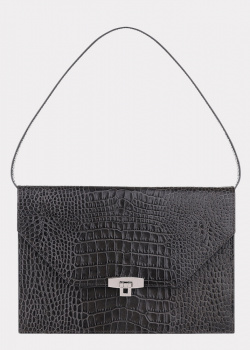 Темно-серая сумка-портфель Vikele Studio Ferre с тиснением, фото